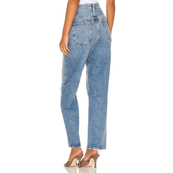 AGOLDE Criss Cross Upsized Jeans Straight Leg Eternal Blue Aritzia 28 - Picture 2 of 13